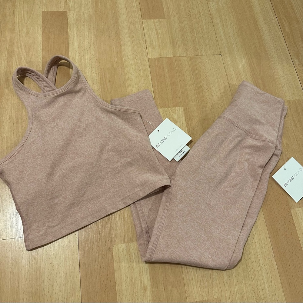 COPY RESERVED - NWOT beyond Yoga Spacedye tinted rose pink quartz